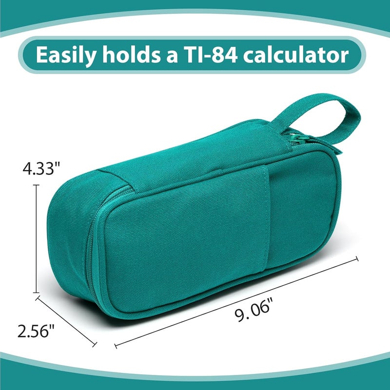 SPACEMATE Pencil Case Pouch Box Bag School Supplies Girls Boys Kids, Cute Preppy Stuff Large Big Capacity Aesthetic Pen Organizer, Back to College Stationary, Dark Cyan, Heavy Duty Canvas, 1800ml - Image 5